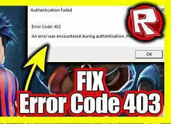 Image result for Error Code 403 Roblox