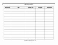 Image result for Template for Password Recording
