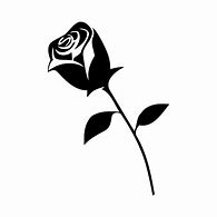 Image result for Rose Silhouette Clip Art Black and White