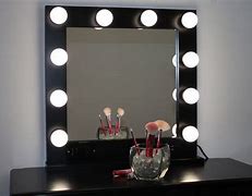Image result for Black Vanity Mirror with Lights