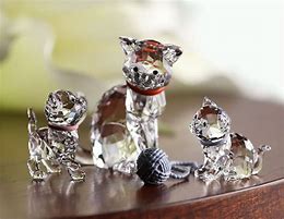 Image result for Swarovski Crystal Cat Figurine