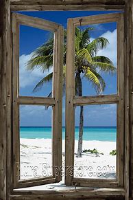 Image result for Beach Cabin Window Mural