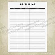 Image result for Fire Drill Log Template