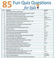 Image result for Fun Kids Qustion and Answer of the Day