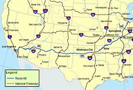 Image result for Route 66 Tourist Map