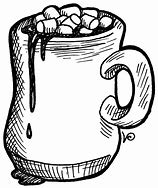 Image result for Hot Chocolate Clip Art Black and White