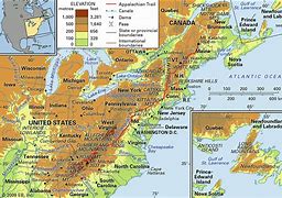 Image result for Appalachian Mountains Terrain Map