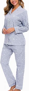 Image result for Cotton Long Sleeve Pajamas