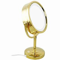 Image result for LED Makeup Mirror Black and Gold Portable