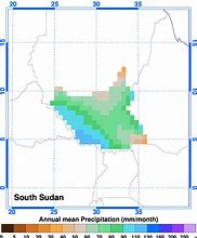 Image result for Climate of South Sudan Map