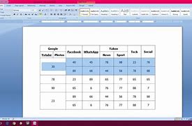 Image result for Word Table Examples