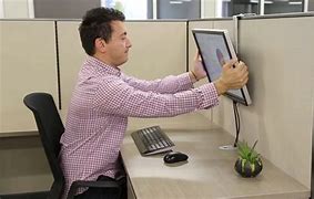 Image result for Cubicle Hanging Monitor Mount