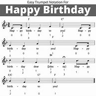 Image result for Happy Birthday Music Notes for the Trumpet