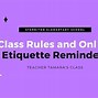 Image result for Lists of Online Class Rules