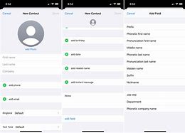Image result for iPhone Contact Card Fill Out