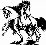Image result for Horses Running Clip Art Black and White