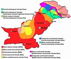 Image result for Climate Map of Pakistan