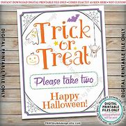 Image result for Halloween Treat Sign