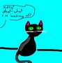 Image result for Black Cartoon Cat Staring into the Distance