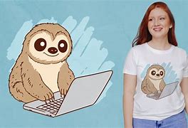 Image result for Sloth Using Computer