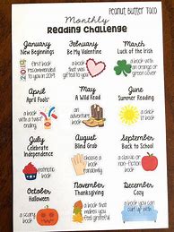 Image result for Monthly Reading Challenge