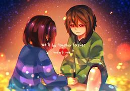 Image result for Frisk X Chara Kiss
