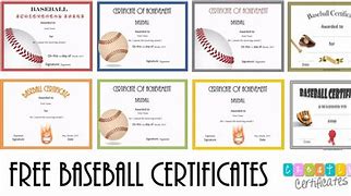 Image result for Baseball Awards Certificates