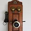 Image result for Wooden Telephone with Fold Out Dial