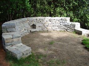 Image result for Curved Stone Wall
