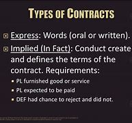 Image result for Common Types of Contracts