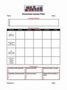 Image result for Blank Preschool Lesson Plan