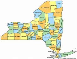 Image result for New York State with Counties