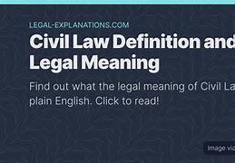 Image result for Civil Law Definition