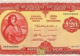 Image result for 20 Irish Pounds