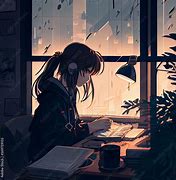 Image result for Lo-Fi Anime Girl Studying