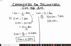 Image result for How Many Centimeters Are in a Decimeter