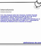Image result for intercolumnio