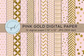 Image result for Pink and Gold Digital Paper