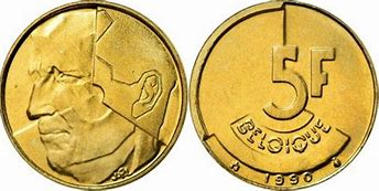 Image result for Belgium 5 Franc Coin
