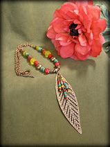 Image result for Necklace Turquoise with Feathers