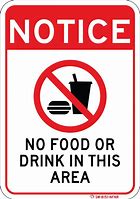 Image result for Funny No Outside Food or Drink Sign