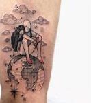 Image result for Space Tattoo Black and White