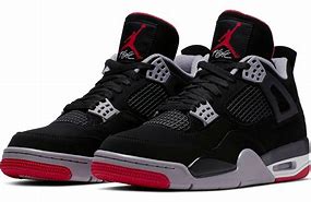 Image result for Jordan 4S Black and Red