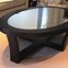 Image result for Wood Coffee Table with Glass Top