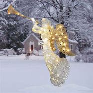 Image result for Christmas Lighted Angel Yard Decorations