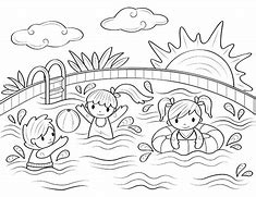 Image result for Swimming Coloring