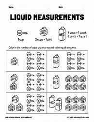 Image result for 1st Grade Measurement Worksheet
