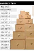 Image result for Carton Box Sizes
