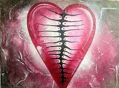 Image result for Ink Painting Broken Heart