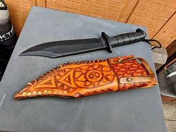 Image result for Bowie Knife Leather Sheath